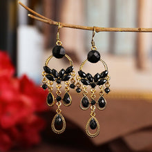 Charger l&#39;image dans la galerie, Boucles d&#39;Oreilles Pendantes style Boho Floral
