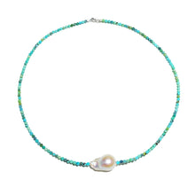 Charger l&#39;image dans la galerie, Collier Ras de Cou en Turquoise Véritable
