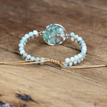 Charger l&#39;image dans la galerie, Bracelet Zen Arbre de Vie en Pierre Amazonite
