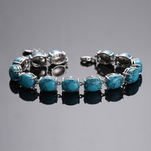 Charger l&#39;image dans la galerie, bracelet argent et véritables pierres turquoise
