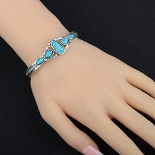 Charger l&#39;image dans la galerie, Bracelet Jonc Indian Style Perles Naturelles Turquoise
