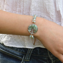 Charger l&#39;image dans la galerie, Bracelet Zen Arbre de Vie en Pierre Amazonite
