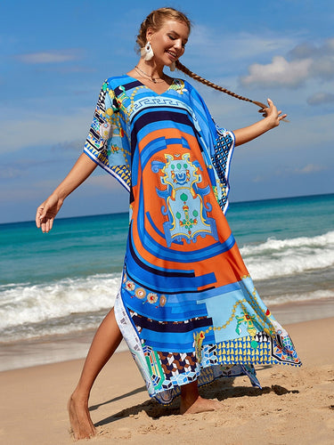 Robe de Plage Multicouleur Bohème